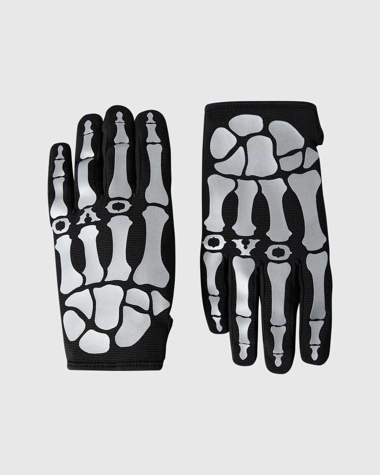 Reflective Skeleton Gloves - Black