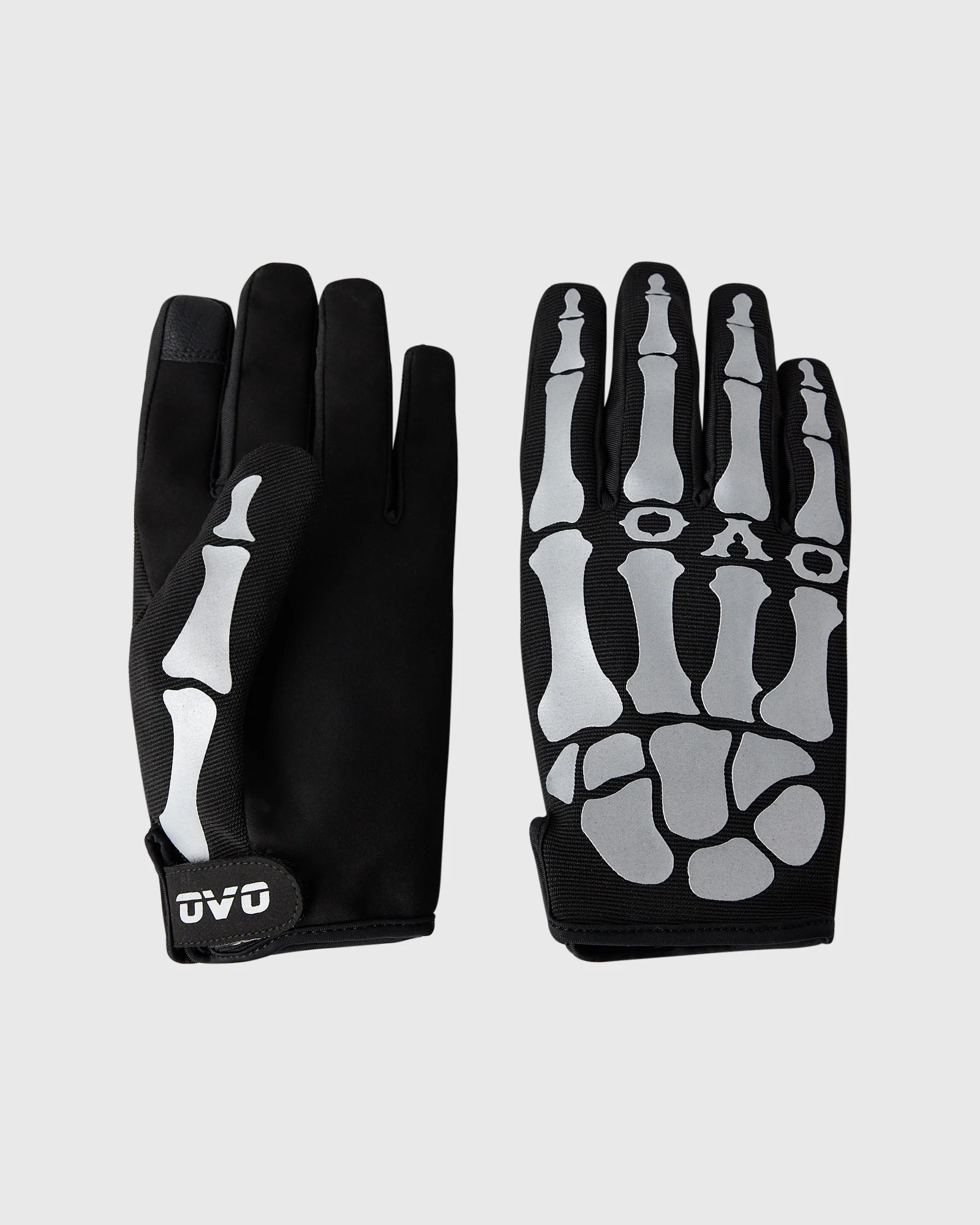 Reflective Skeleton Gloves - Black - Image 2