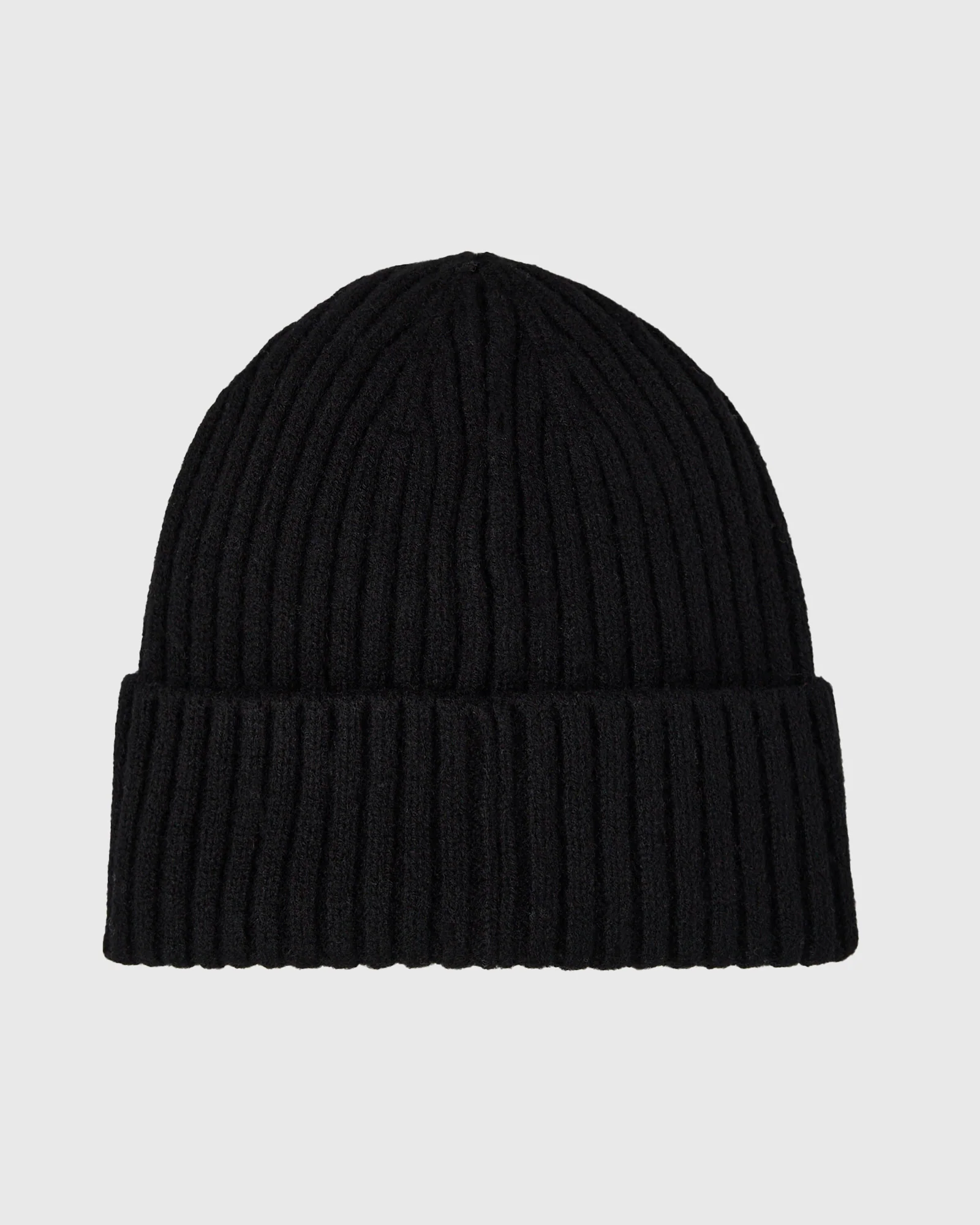Ribbed Knit Beanie - Black - Image 2