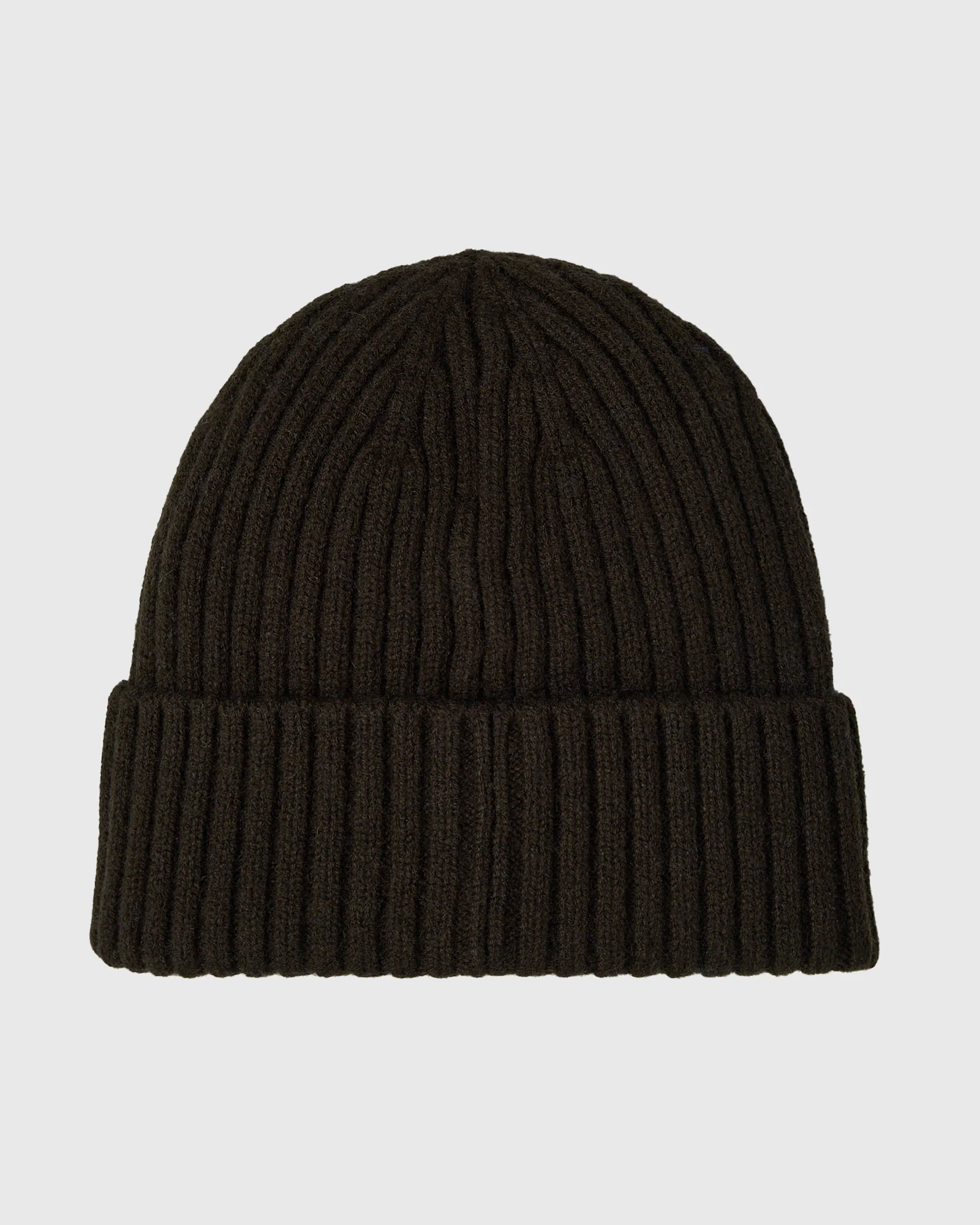 Ribbed Knit Beanie - Black Resin - Image 2