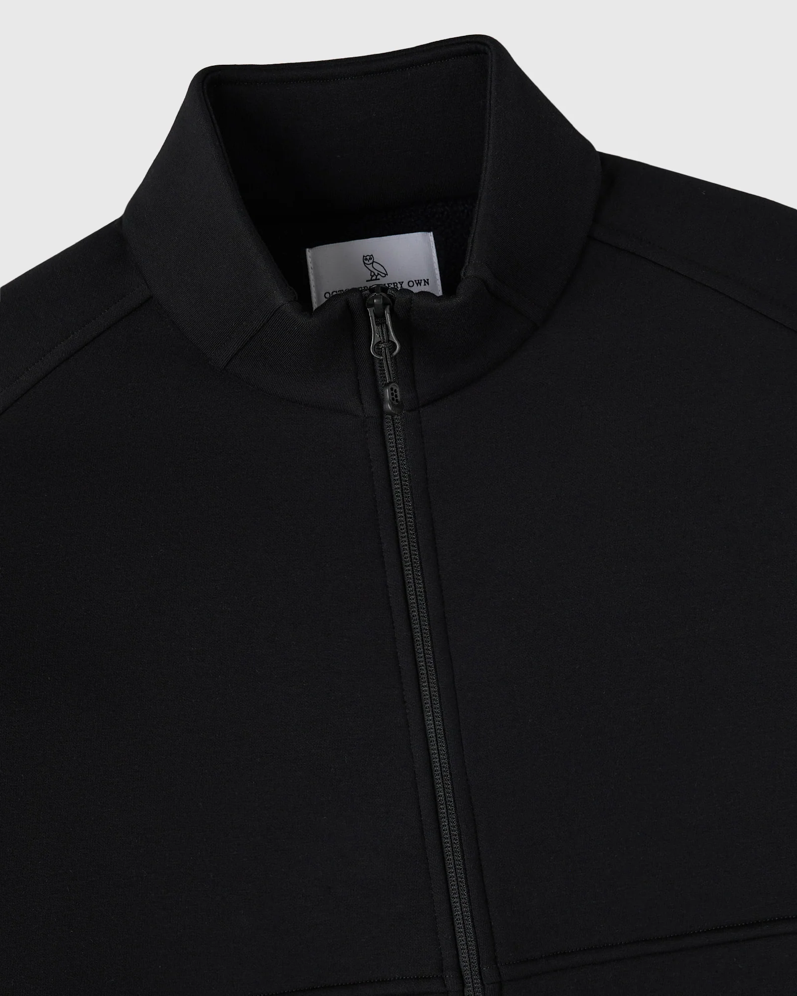 Technical Fleece Mockneck Zip-Up - Black - Image 3