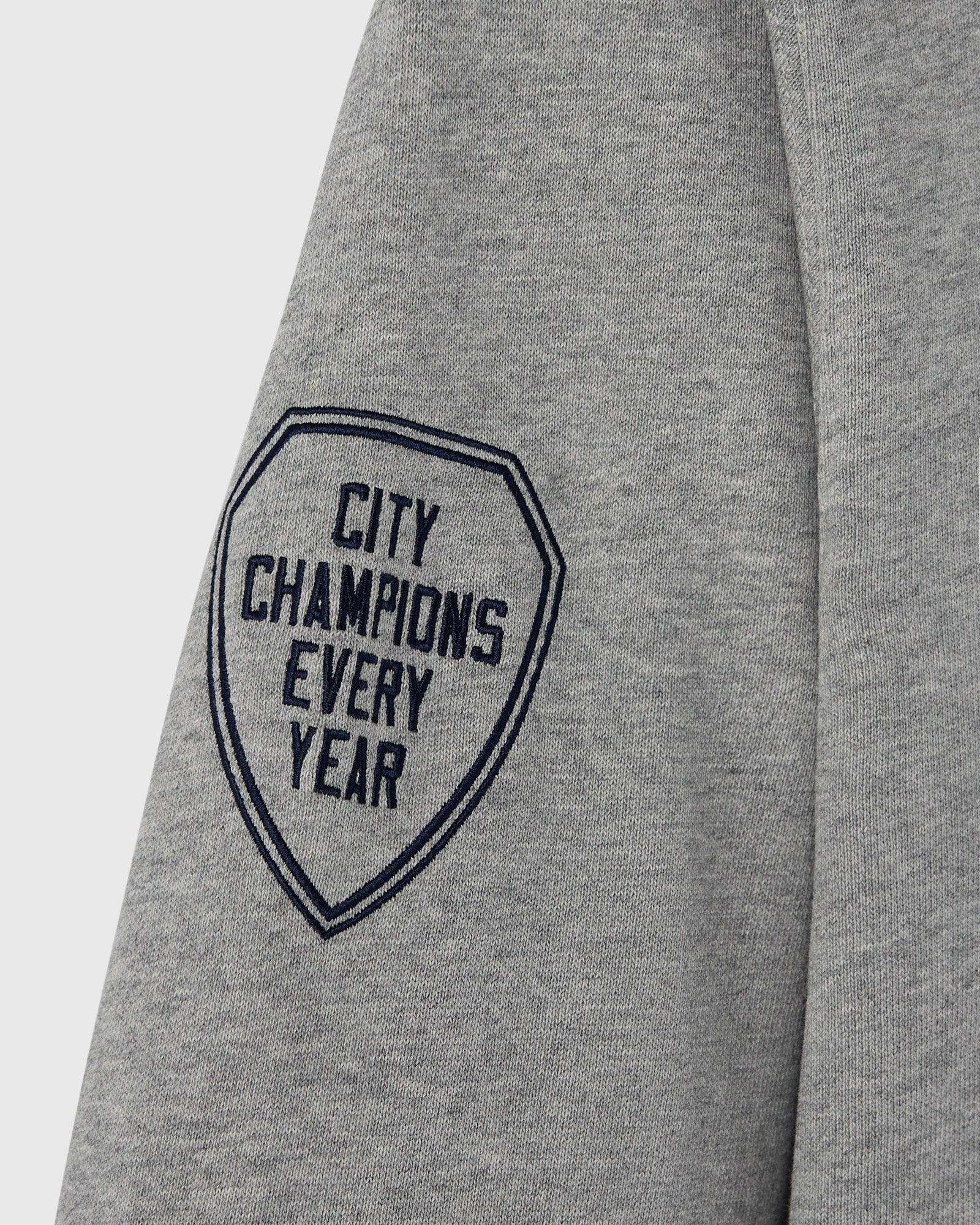 Varsity O Quarter-Zip Hoodie - Heather Grey - Image 5