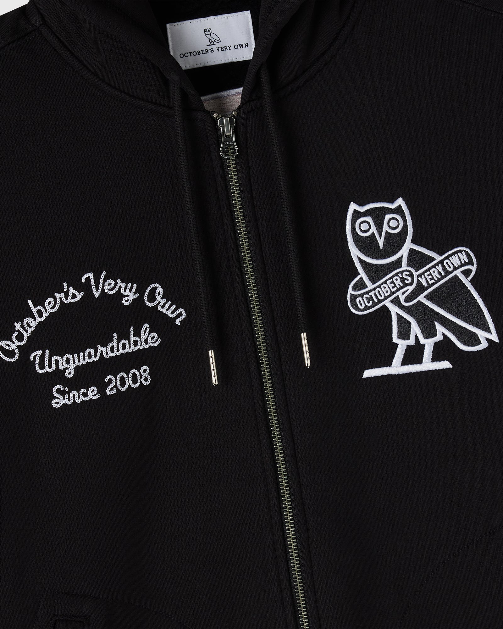 Owls Varsity Full-Zip Hoodie - Black - Image 5