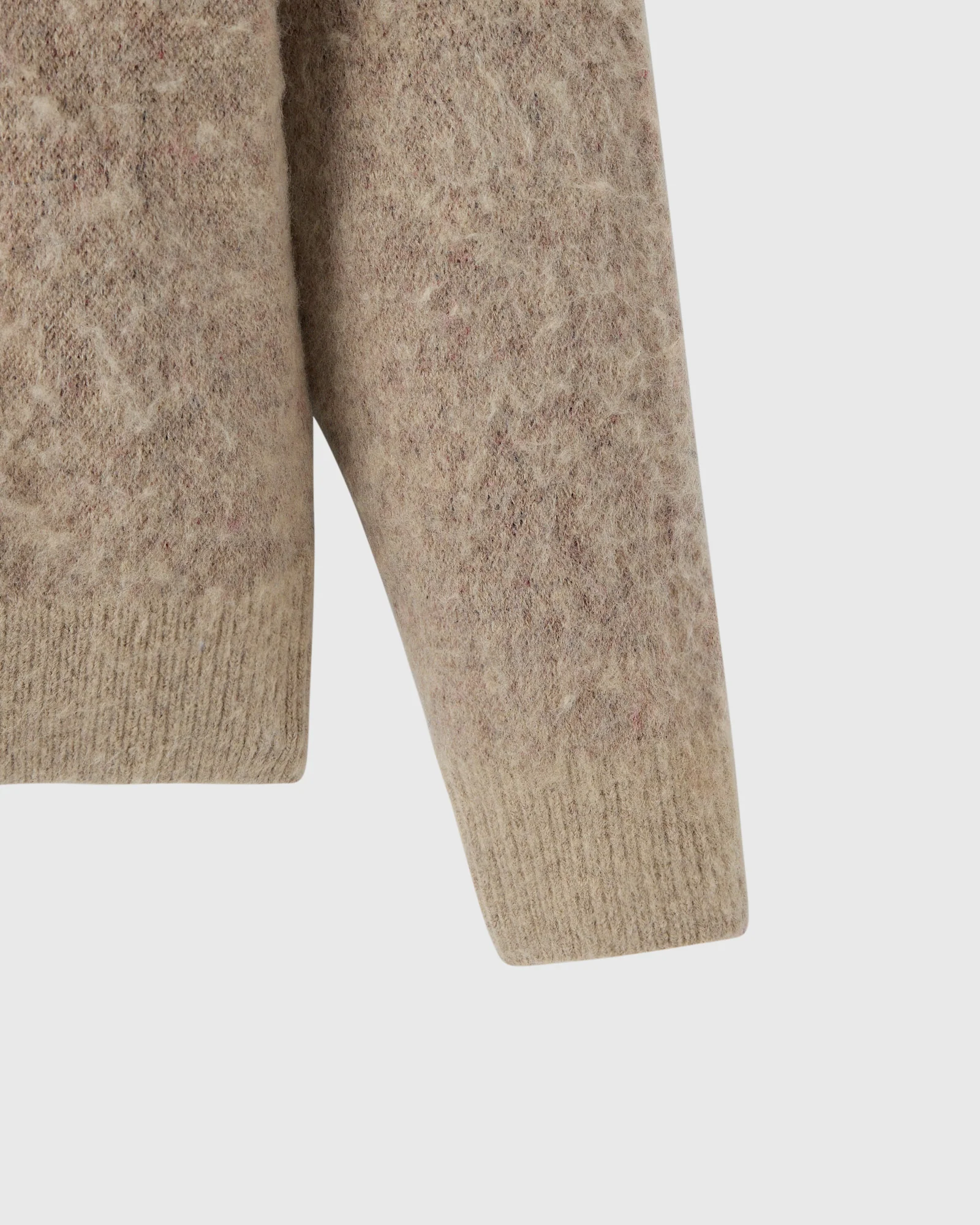 Wool Mohair Crest Sweater - Linen - Image 3