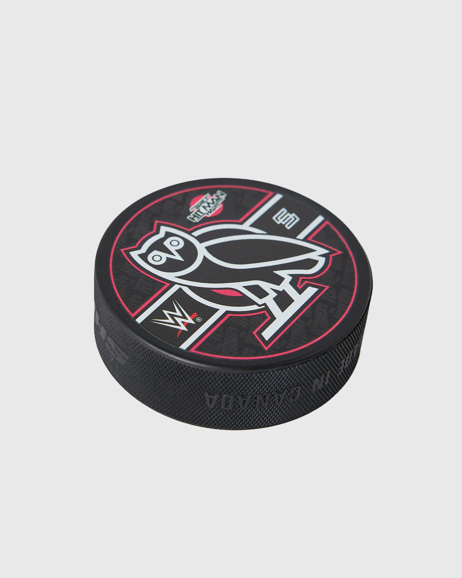 WWE Sherwood The Hitman Hockey Puck - Black - Image 2